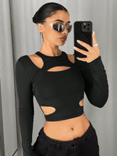 CROPPED HOLLOW OUT TOP
