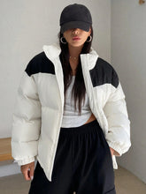 WOMEN'S LOOSE FIT LONG SLEEVE PUFFER JACKET