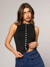 ROUND NECK FITTED CASUAL TANK TOP