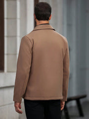 MEN'S CASUAL SOLID COLOR LONG SLEEVE COAT