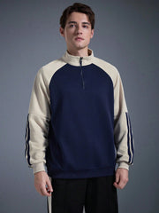 PULLOVER VERSATILE SLEEVE STRIPED SWEATSHIRT