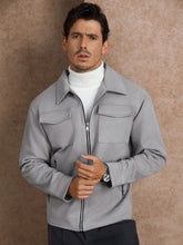 MEN'S CLASSIC MULTI-POCKET ZIPPER DESIGN JACKET