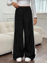 SIDE CONTRAST TAPE ELASTIC WAIST PANTS