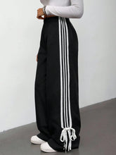 SIDE CONTRAST TAPE ELASTIC WAIST PANTS
