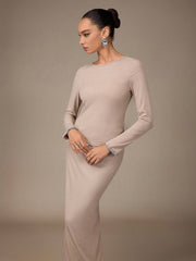 CREW NECK LONG SLEEVE TOP AND SKIRT