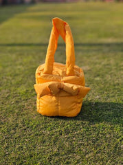 Puffer Bag Bow Tote Bag