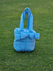 Puffer Bag Bow Tote Bag