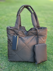 Padded Tote Handbag Large Capacity Quilted Shoulder Pillow Bag Small