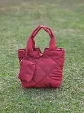 Padded Tote Handbag Large Capacity Quilted Shoulder Pillow Bag Small