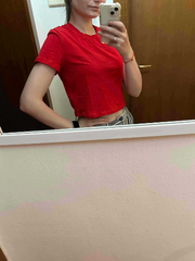 CROP ROUND NECK SHORT SLEEVE TOP