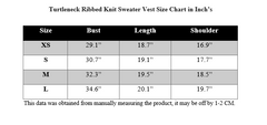 TURTLENECK RIBBED KNIT VEST TOP