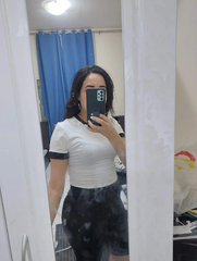 CONTRAST BINDING CROP TEE