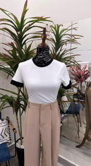 CONTRAST BINDING CROP TEE