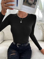 RIB KNIT SLIM TOP