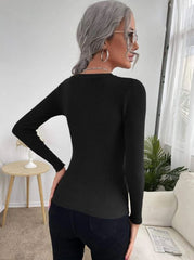 RIB KNIT SLIM TOP