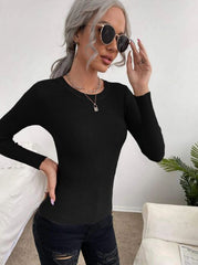 RIB KNIT SLIM TOP