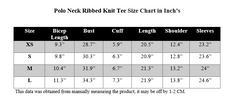 POLO NECK RIBBED KNIT TEE