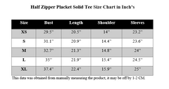 HALF ZIPPER PLACKET SOLID TEE