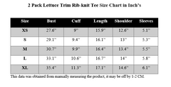 2 PACK LETTUCE TRIM RIB-KNIT TEE