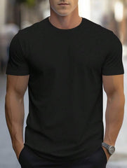 MEN'S SOLID COLOR SHORT SLEEVE T-SHIRT