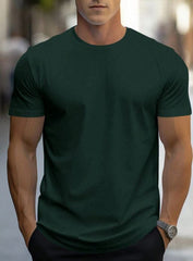 MEN'S SOLID COLOR SHORT SLEEVE T-SHIRT