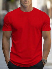 MEN'S SOLID COLOR SHORT SLEEVE T-SHIRT
