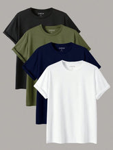 BASICS MEN 4PCS ROUND NECK TEE