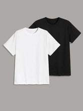 BASICS MEN 2PCS ROUND NECK TEE