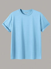 MEN ROUND NECK TEE SKY BLUE