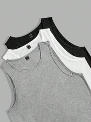 MULTICOLOR 3PCS MEN'S VEST TOP