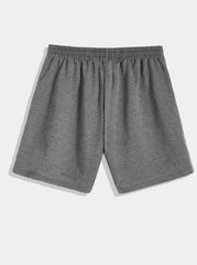 MEN DRAWSTRING WAIST TRACK SHORTS