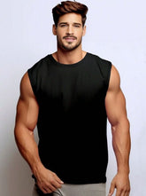 MEN'S ROUND NECK SLEEVELESS VEST