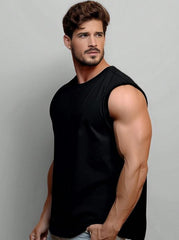 MEN'S ROUND NECK SLEEVELESS VEST