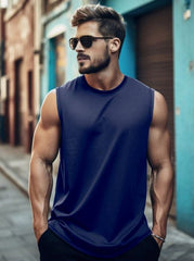 MEN'S ROUND NECK SLEEVELESS VEST