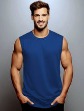 MEN'S ROUND NECK SLEEVELESS VEST