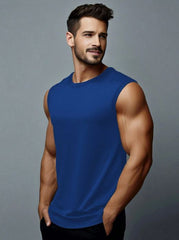 MEN'S ROUND NECK SLEEVELESS VEST