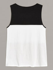 MEN COLOURBLOCK TANK TOP