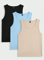 MEN'S 3PCS CASUAL SLEEVELESS VEST