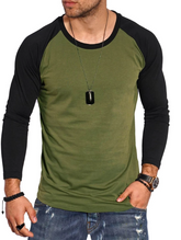 MEN COLOR BLOCK RAGLAN SLEEVE TEE