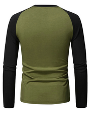 MEN COLOR BLOCK RAGLAN SLEEVE TEE