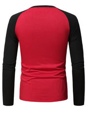 MEN COLOR BLOCK RAGLAN SLEEVE TEE