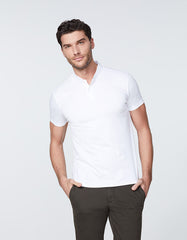 MEN’S WHITE INTERLOCK POLO SHIRT