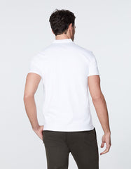 MEN’S WHITE INTERLOCK POLO SHIRT