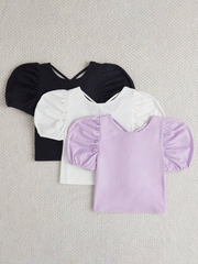 MULTICOLOR BUBBLE SHORT SLEEVE CASUAL T-SHIRT