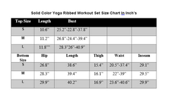 CHARCOAL YOGA RIBBED WORKOUT SET