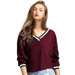 Women Stylish Plain Long Sleeve T-shirt