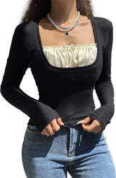 FAIRY TOPS CLOTHES SHIRT LONG SLEEVE LACE COLLAR