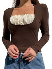 FAIRY TOPS CLOTHES SHIRT LONG SLEEVE LACE COLLAR
