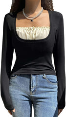 FAIRY TOPS CLOTHES SHIRT LONG SLEEVE LACE COLLAR