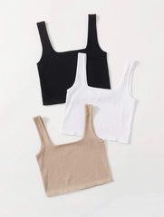 3 PACK SOLID SPORTS TANK TOP